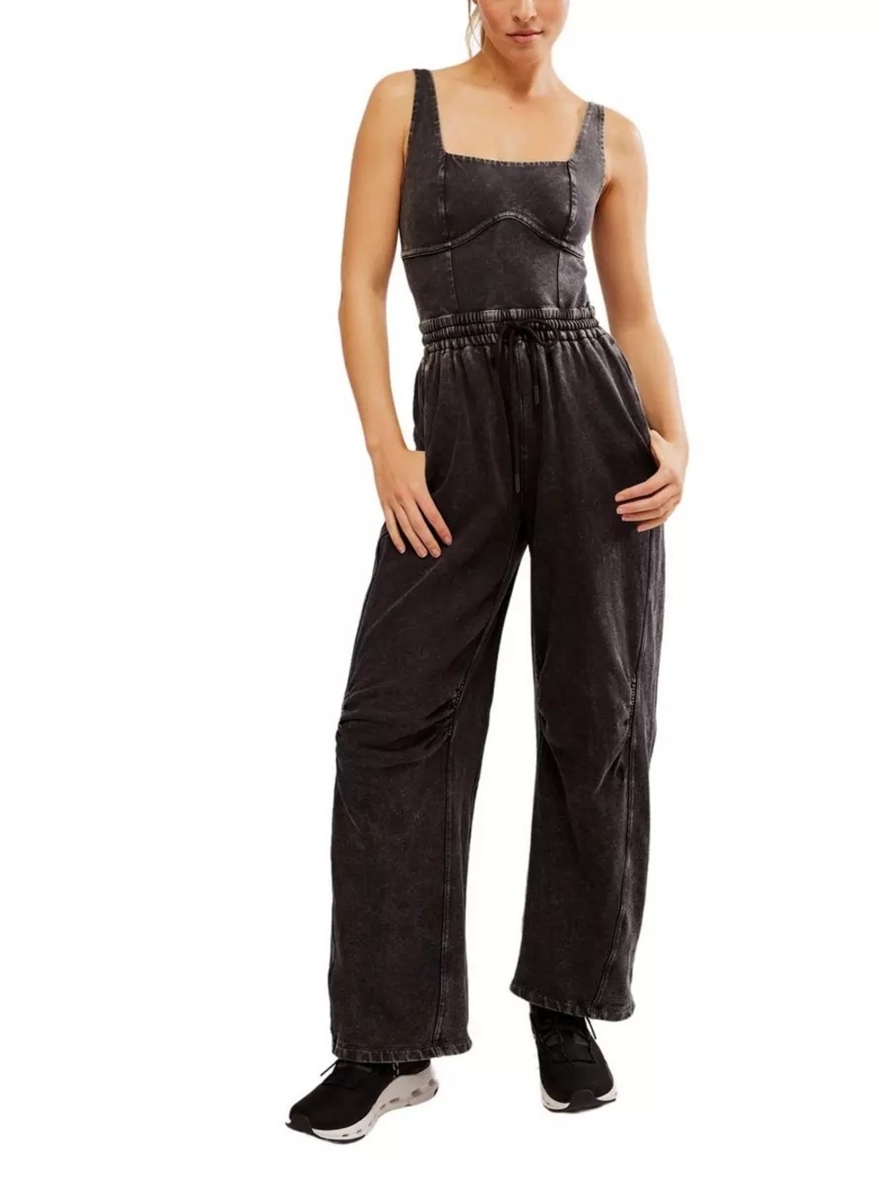 ⭐️ SOLD OUT⭐️NWT Free People FP Movement Inbound Onesie Black - Picture 2 of 6